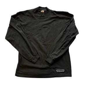 Otherwear Hanes Long Sleeve T-Shirt Black‎ Size Medium Made In USA
